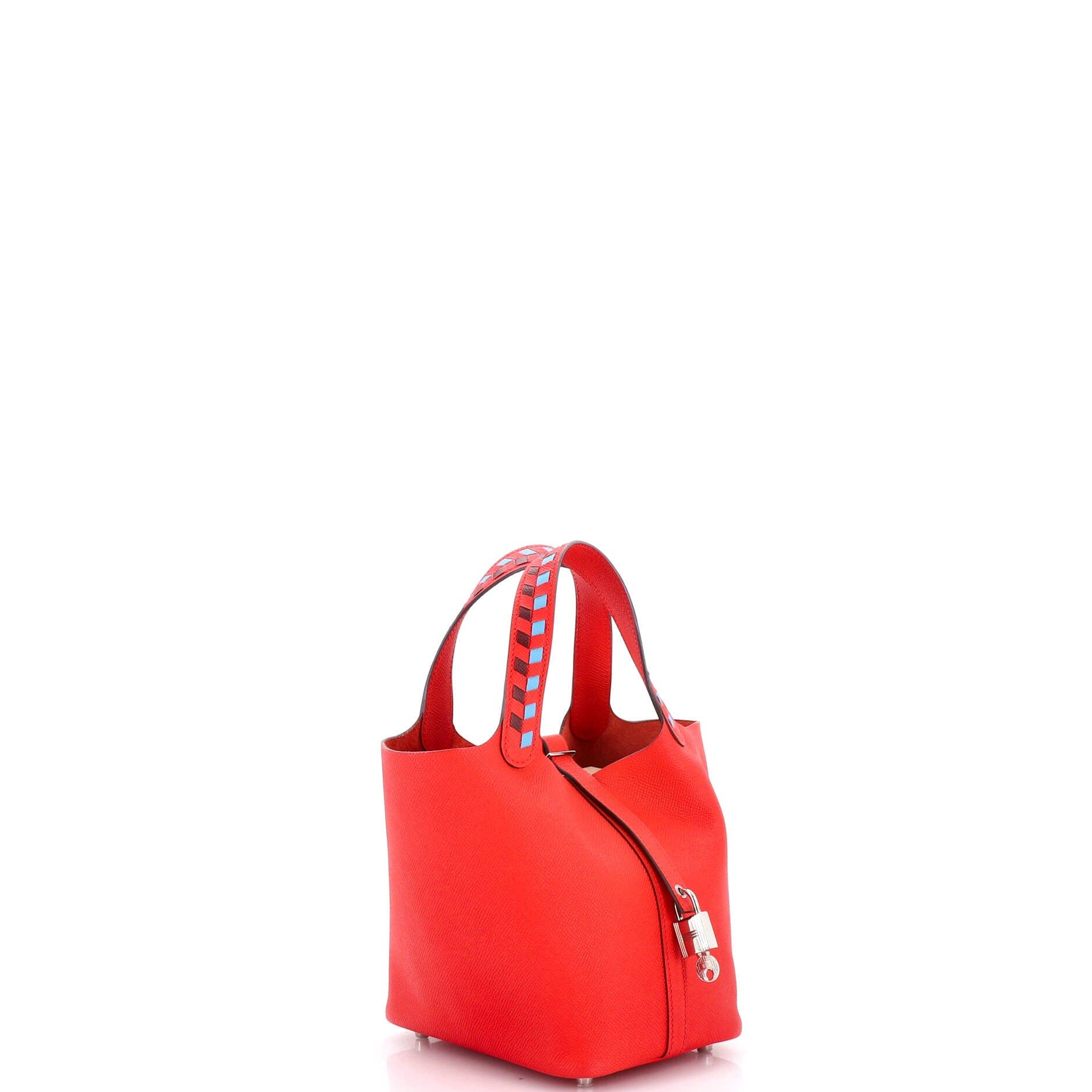 Picotin Lock Bag Tressage Epsom PM, Alternate, color, Red