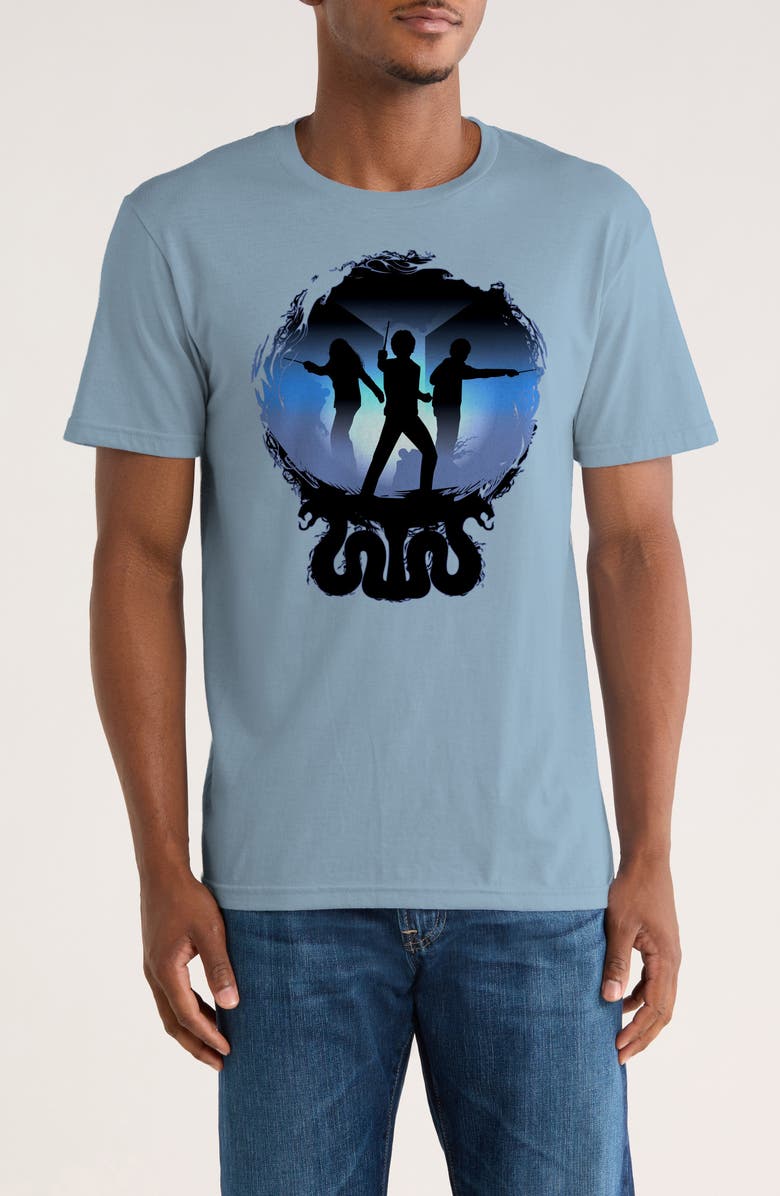 Monster Digital Harry Potter The Golden Trio Graphic T-Shirt, Main, color, Light Blue