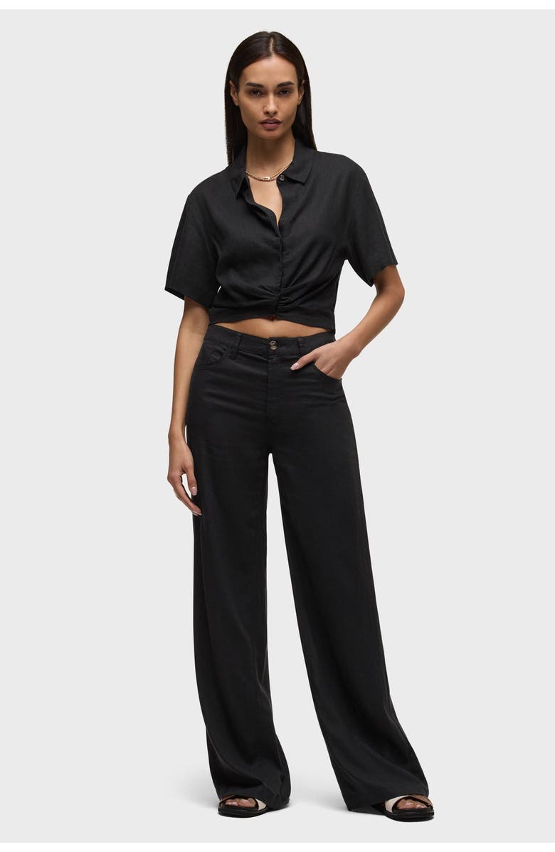 Hudson Jeans jodie loose fit wide leg, Alternate, color, Black