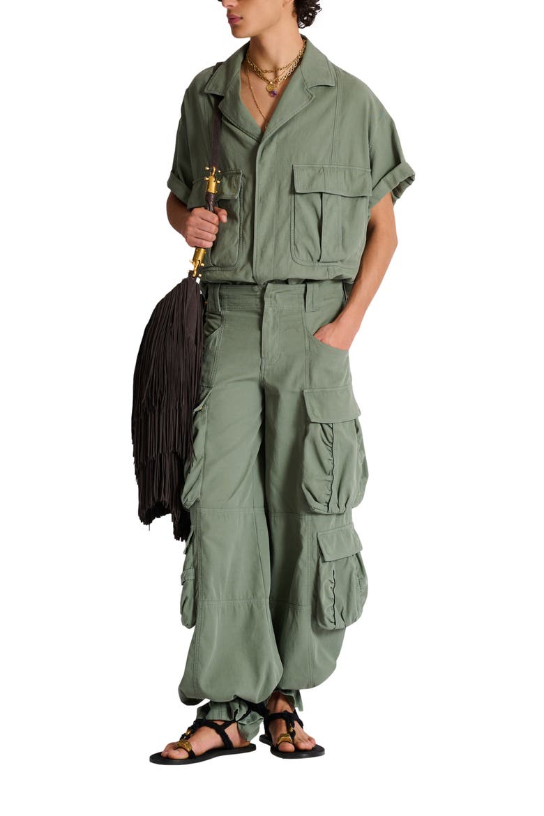 Cotton utility shirt, Alternate, color, green