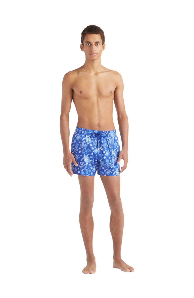 Vilebrequin Stretch Short Swim Shorts X-Ray Turtles, Alternate, color, Marrakech