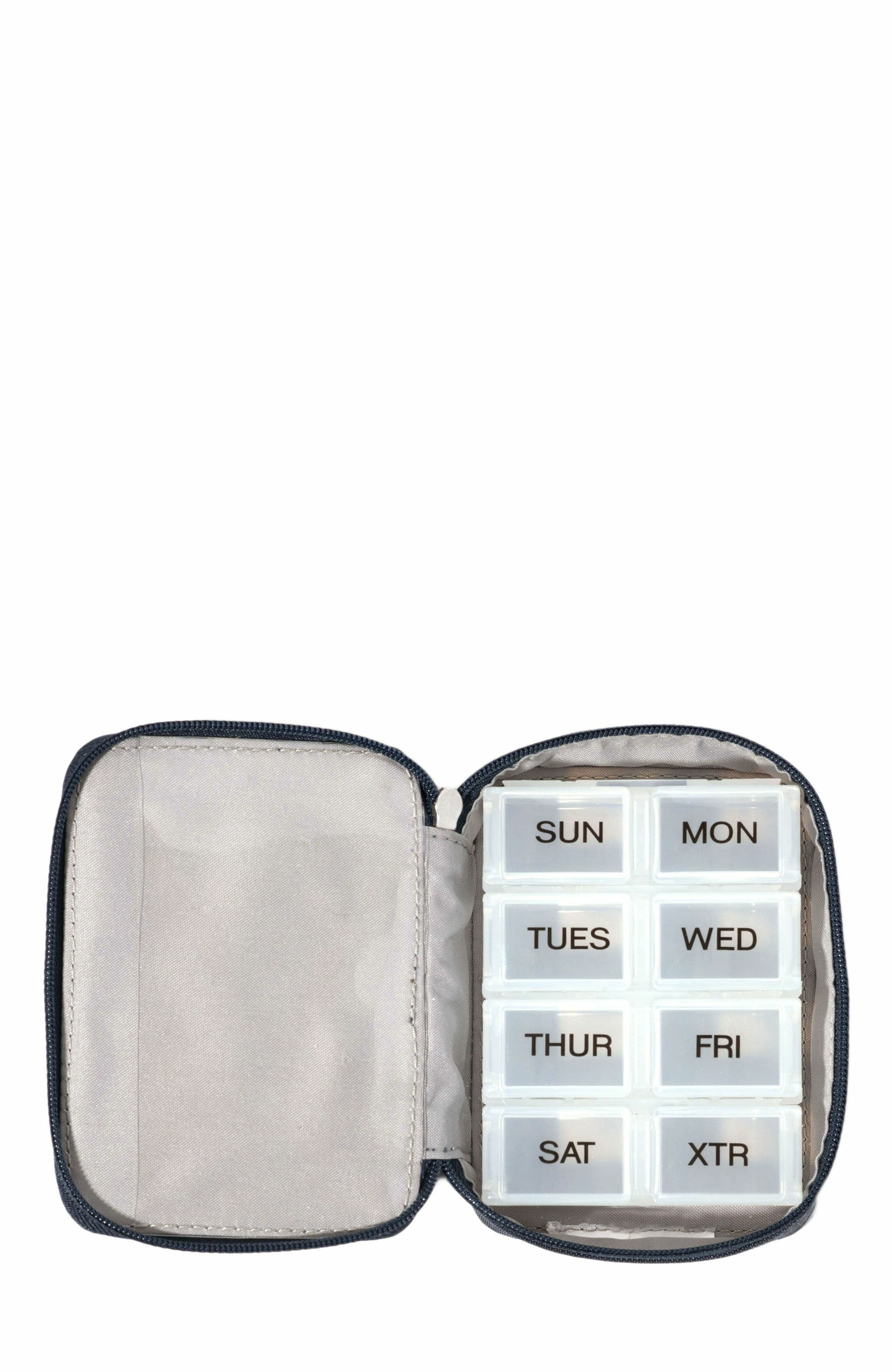 BAGGALLINI Travel Pill Case, Alternate, color, French Navy