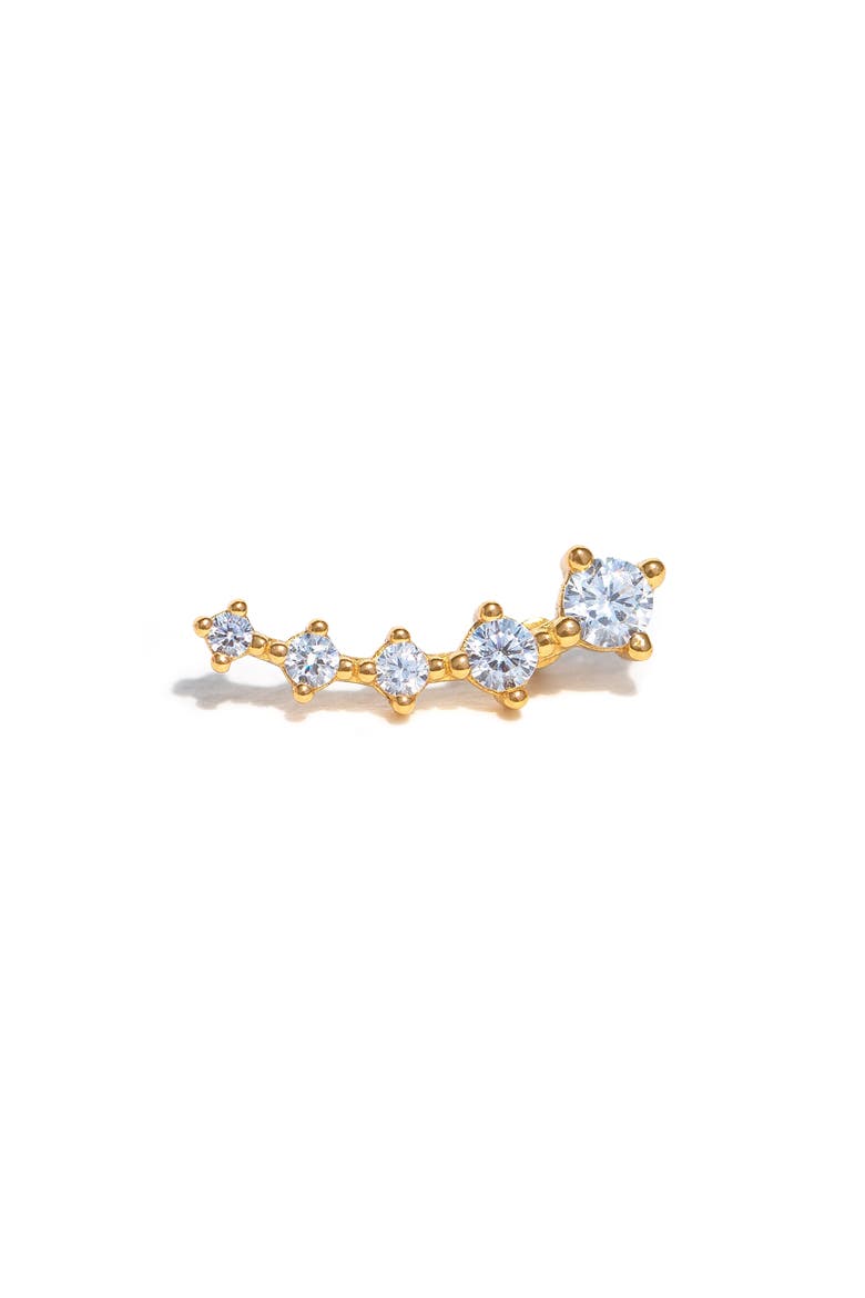 Estella Ear Crawler Flat Back, Main, color, GOLD