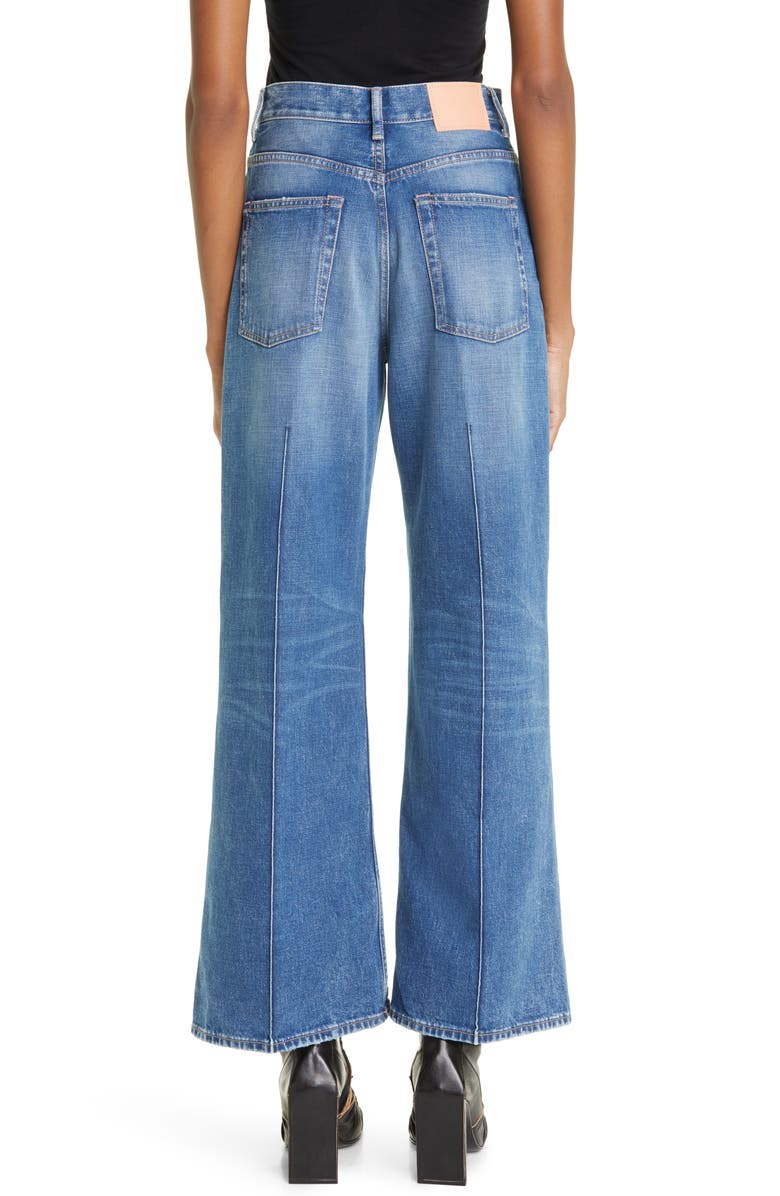 Acne Studios Cassidy High Waist Wide Leg Jeans, Alternate, color,