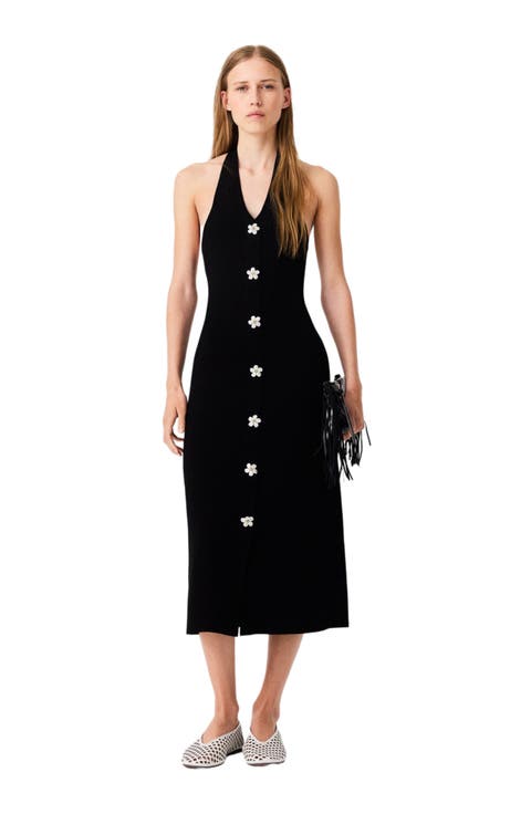 Dress with floral jewel details