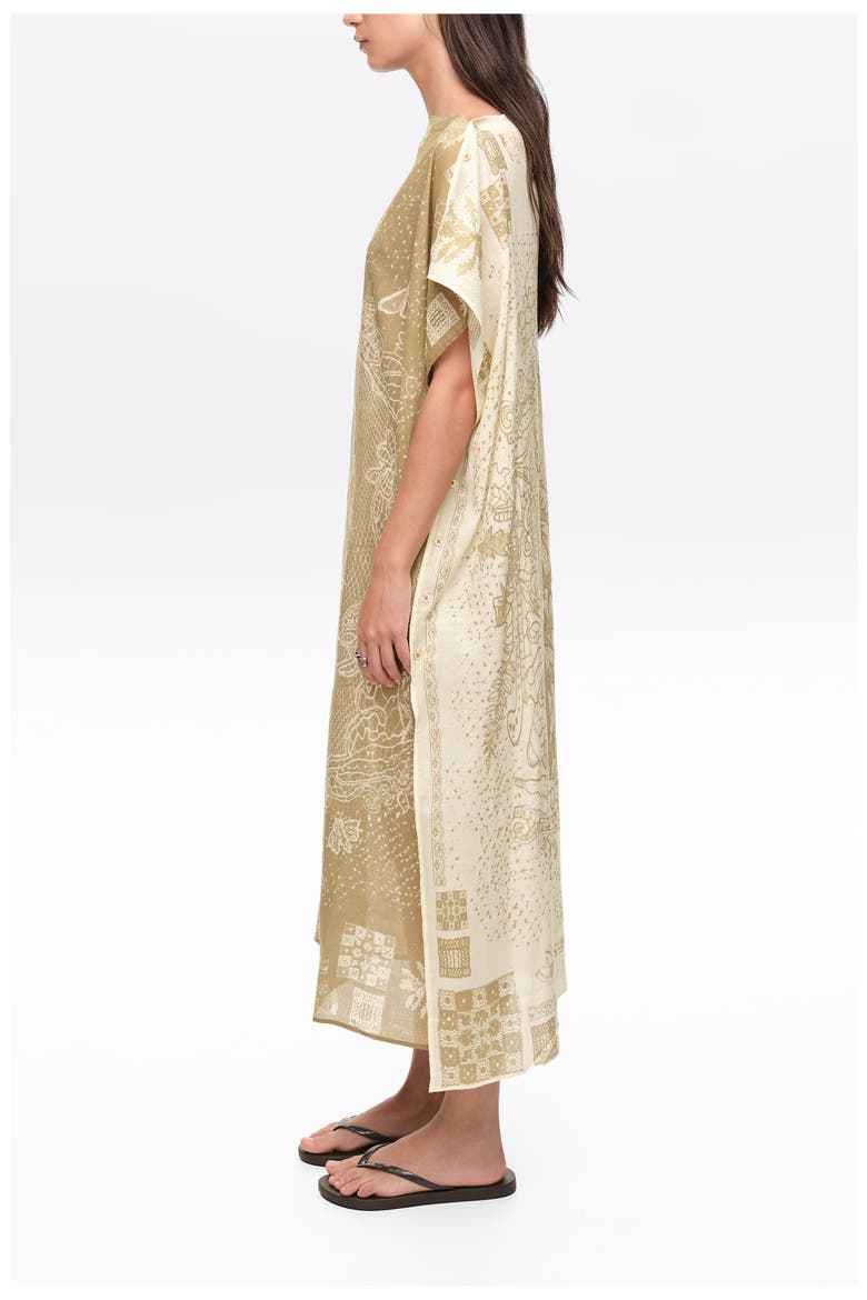 Square Scarf Midi Dress, Alternate, color, KHAKI