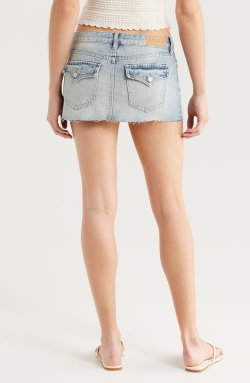 PACSUN PACSUN EVALINA RAW HEM DENIM MINISKIRT