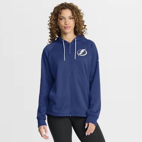 Women's Fanatics Blue Tampa Bay Lightning Authentic Pro Rink Raglan Full-Zip Hoodie