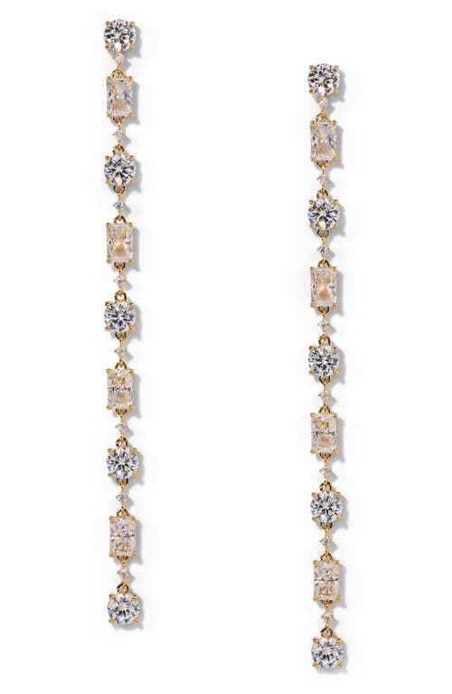 Nadri Everleigh Cubic Zirconia Linear Drop Earrings In Gold