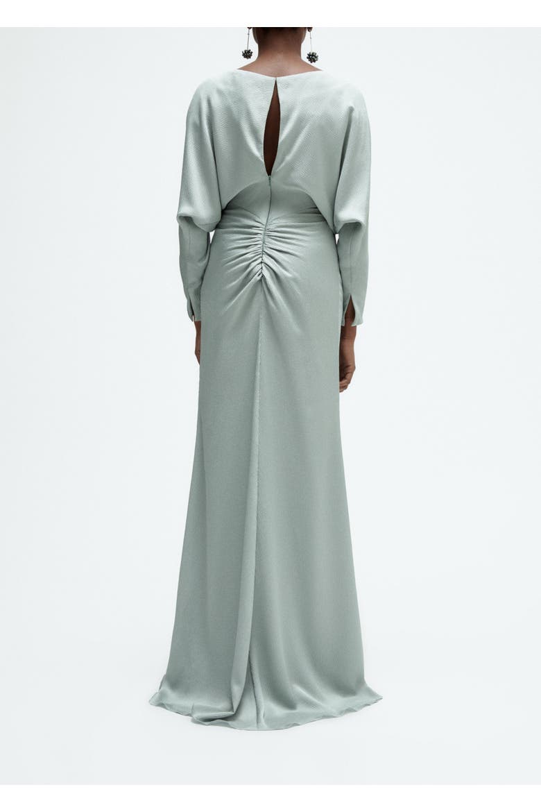 Hammered Satin Dolman Sleeve Gown, Alternate, color, Jade