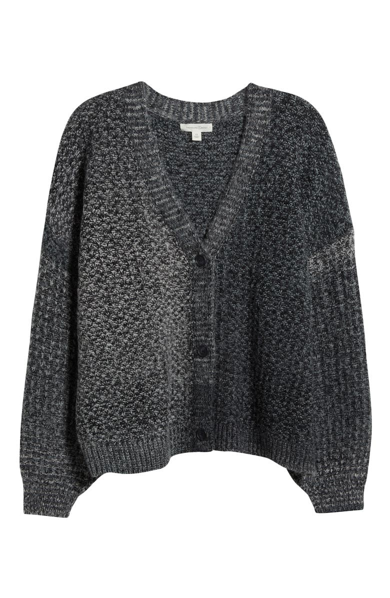 Treasure & Bond Textured V-Neck Cardigan, Alternate, color, Grey Black Combo