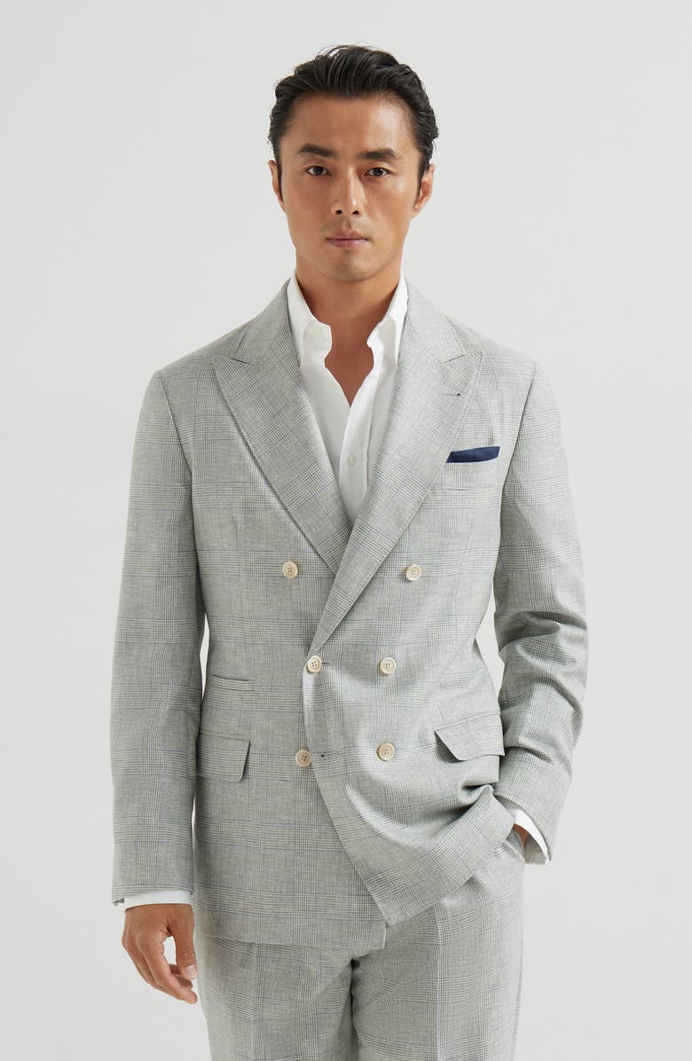 Brunello Cucinelli Uconstructed blazer, Main, color, Pearl Grey