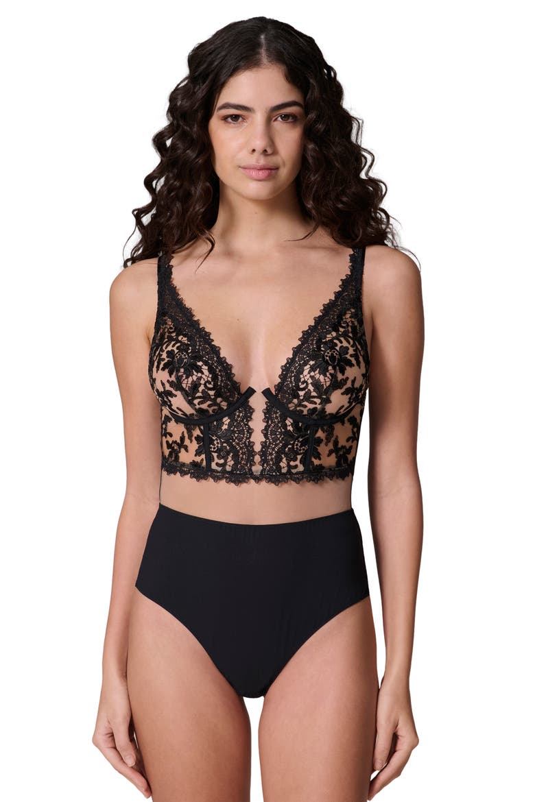 Fantasme Underwire Lace Bodysuit, Alternate, color, LIGHT TATOO