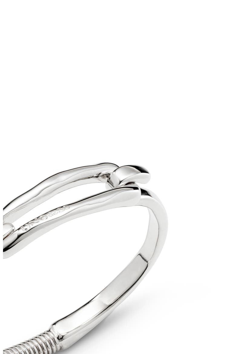 Anchor Buckle Bangle, Alternate, color, Silver