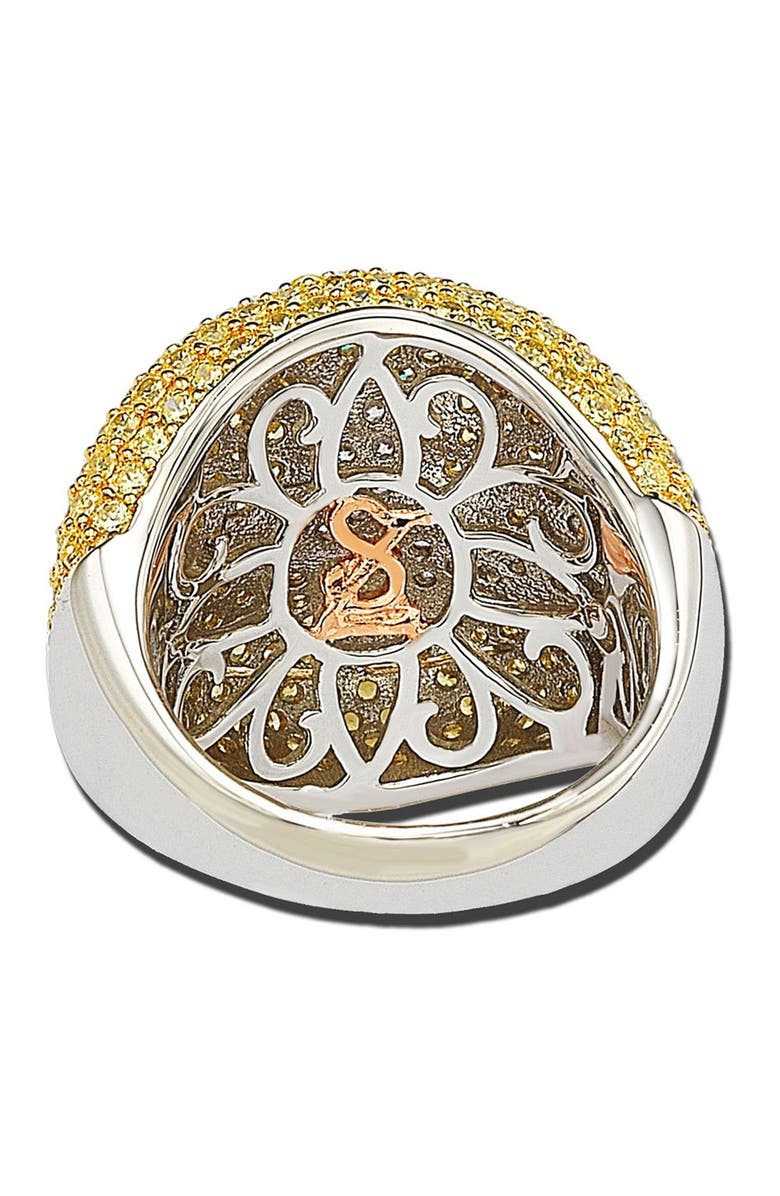 SUZY LEVIAN Sterling Silver Yellow & White CZ Pave Ring, Alternate, color, 