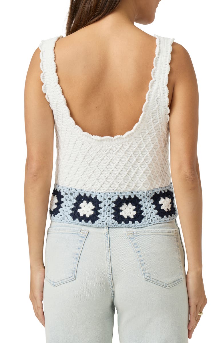 Splendid Sonia Texture Stitch Tank Sweater, Alternate, color, White