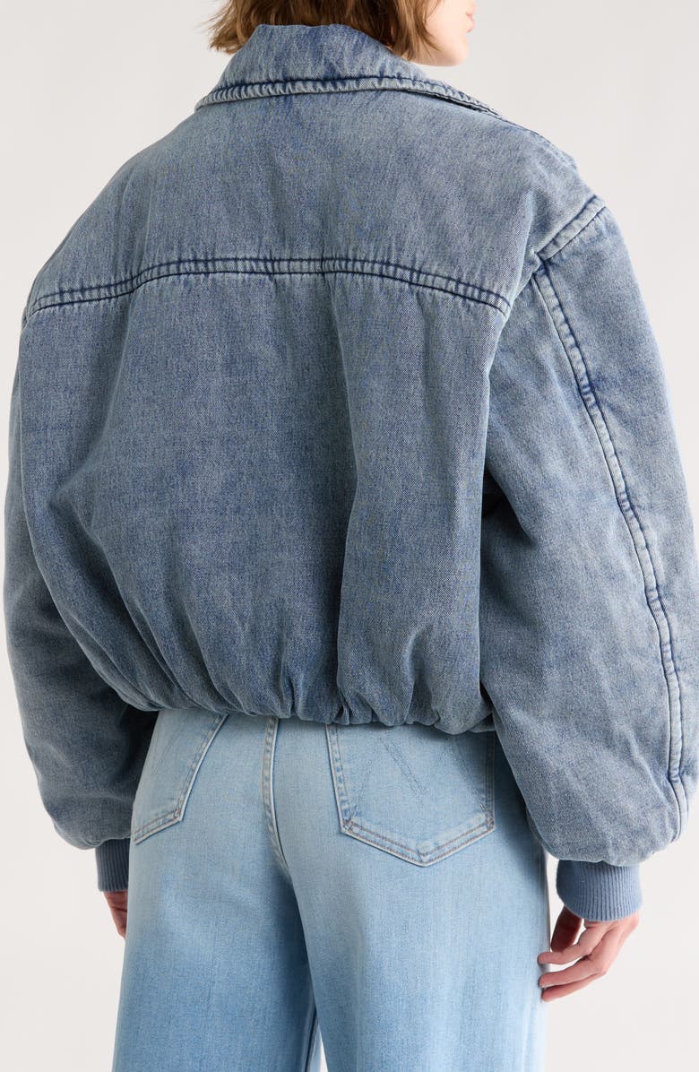 Good American Denim Bomber Jacket, Alternate, color,