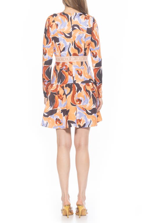Alexia Admor Alexa Floral Long Sleeve Fit & Flare Dress In Yellow Multi