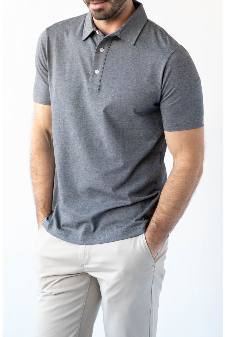 Feeder Polo, Alternate, color, MELANGE CHARCOAL