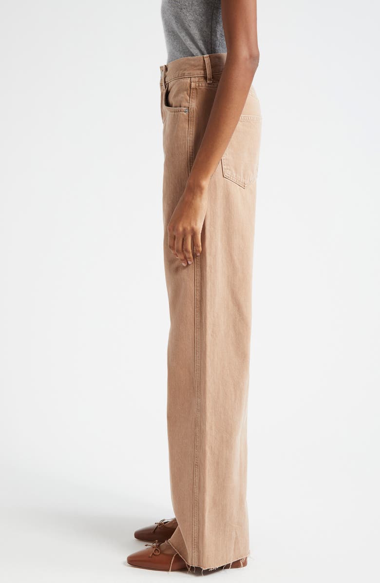 Veronica Beard Taylor High Waist Wide Leg Jeans, Alternate, color, Tan Sierra