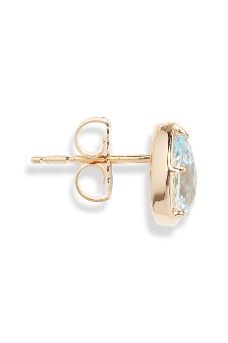 Mélia Pear Stud Earrings, Alternate, color, BLUE