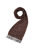 Fable England Deco Blooms Ditsy Black Scarf with Tassels