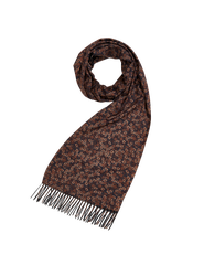 Fable England Deco Blooms Ditsy Black Scarf with Tassels