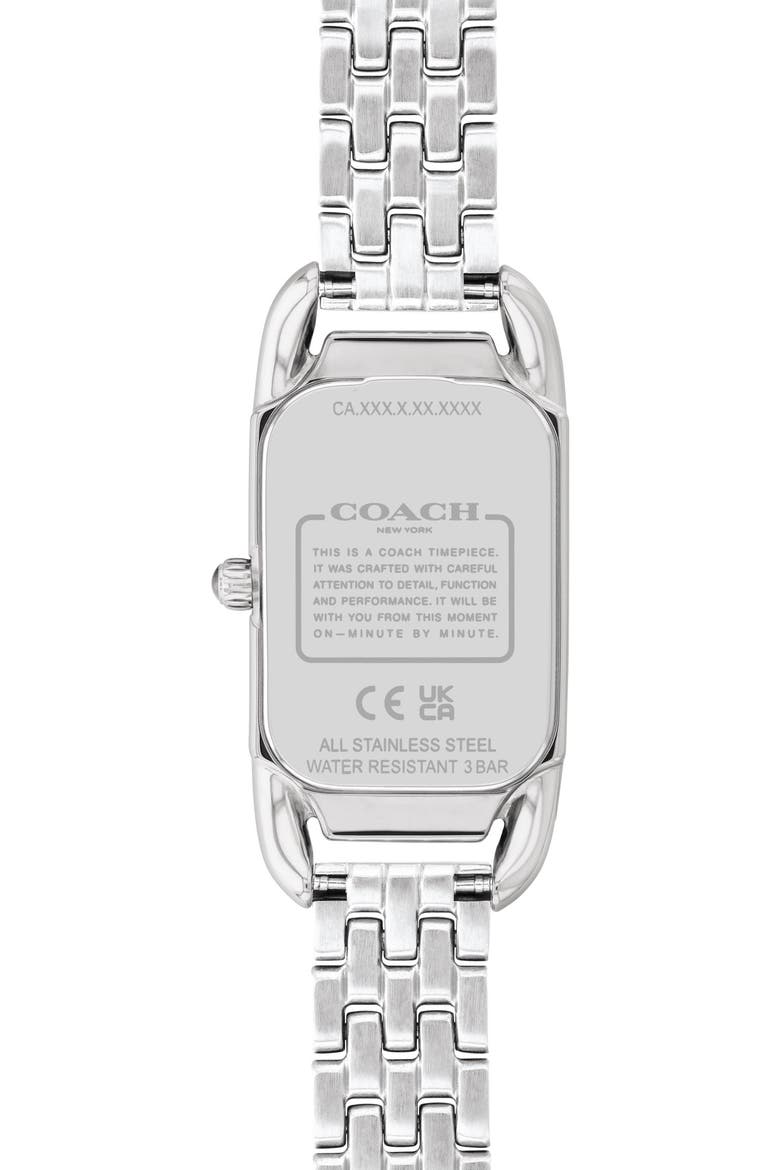 Cadie Rectangular Bracelet Watch, 17.5mm x 28.5mm, Alternate, color, SILVER WHITE