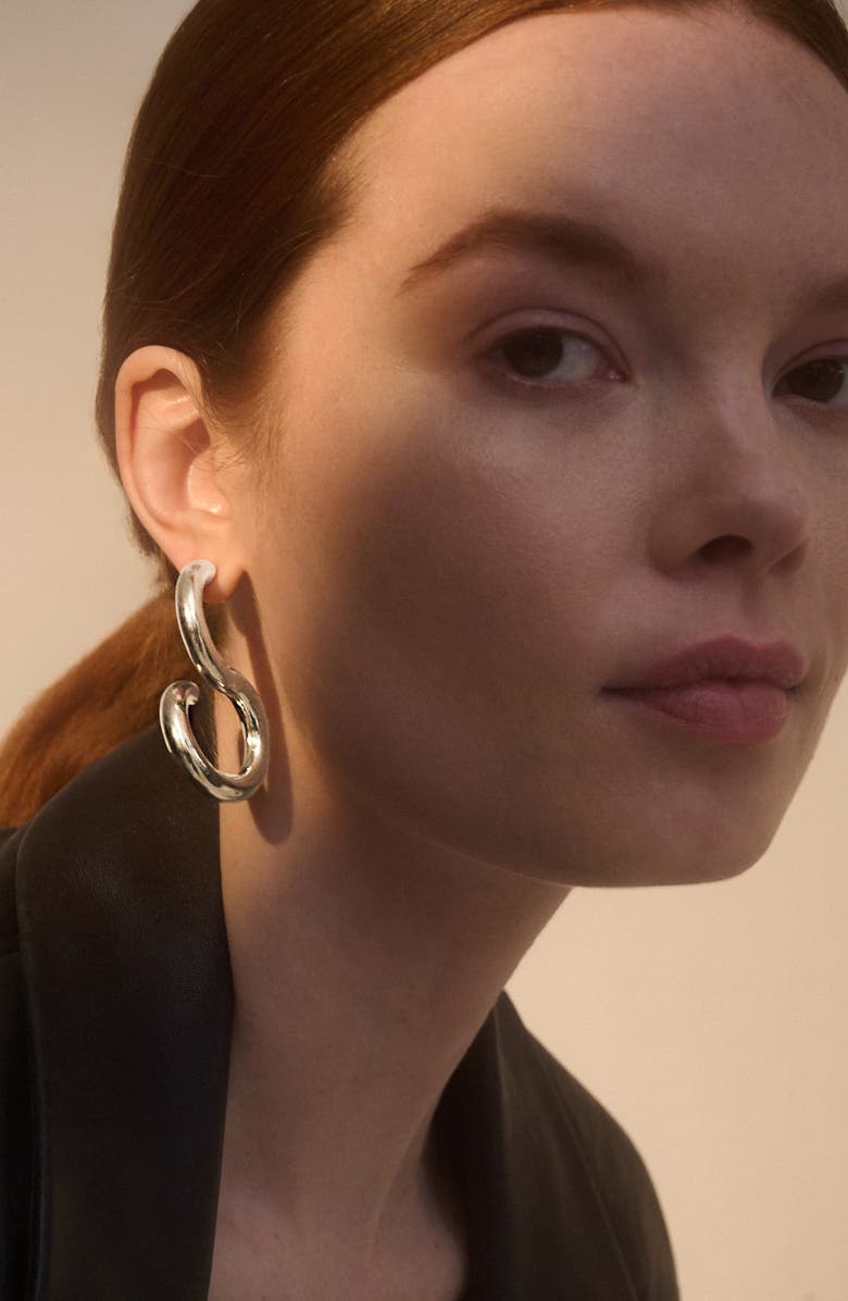 Lady Grey Whirl Drop Earrings, Alternate, color, Silver