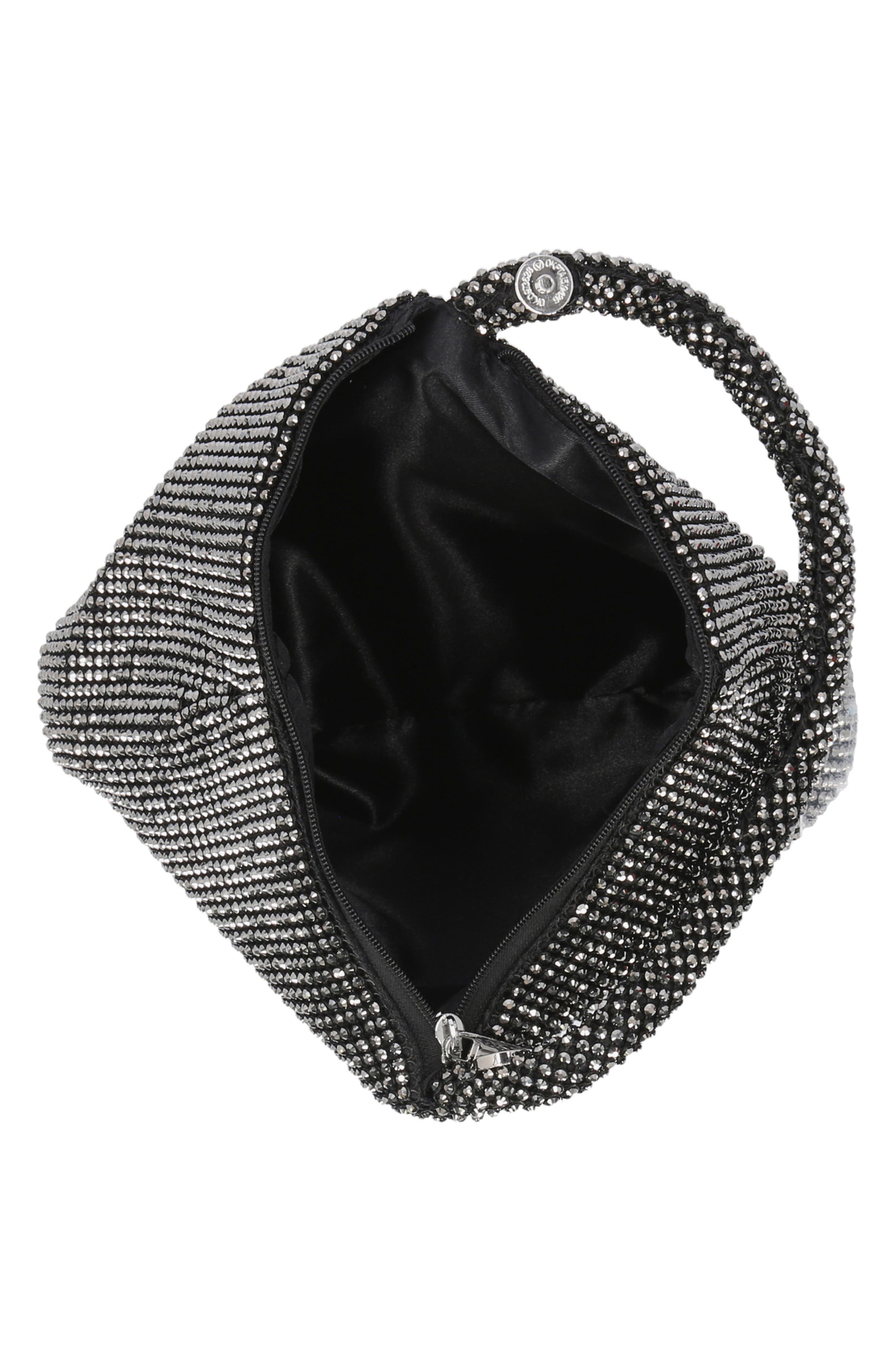 Jessica McClintock Staci Embellished Coin Purse, Alternate, color, Gunmetal