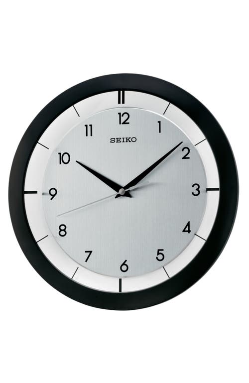 Seiko St. James Metal Wall Clock In Black