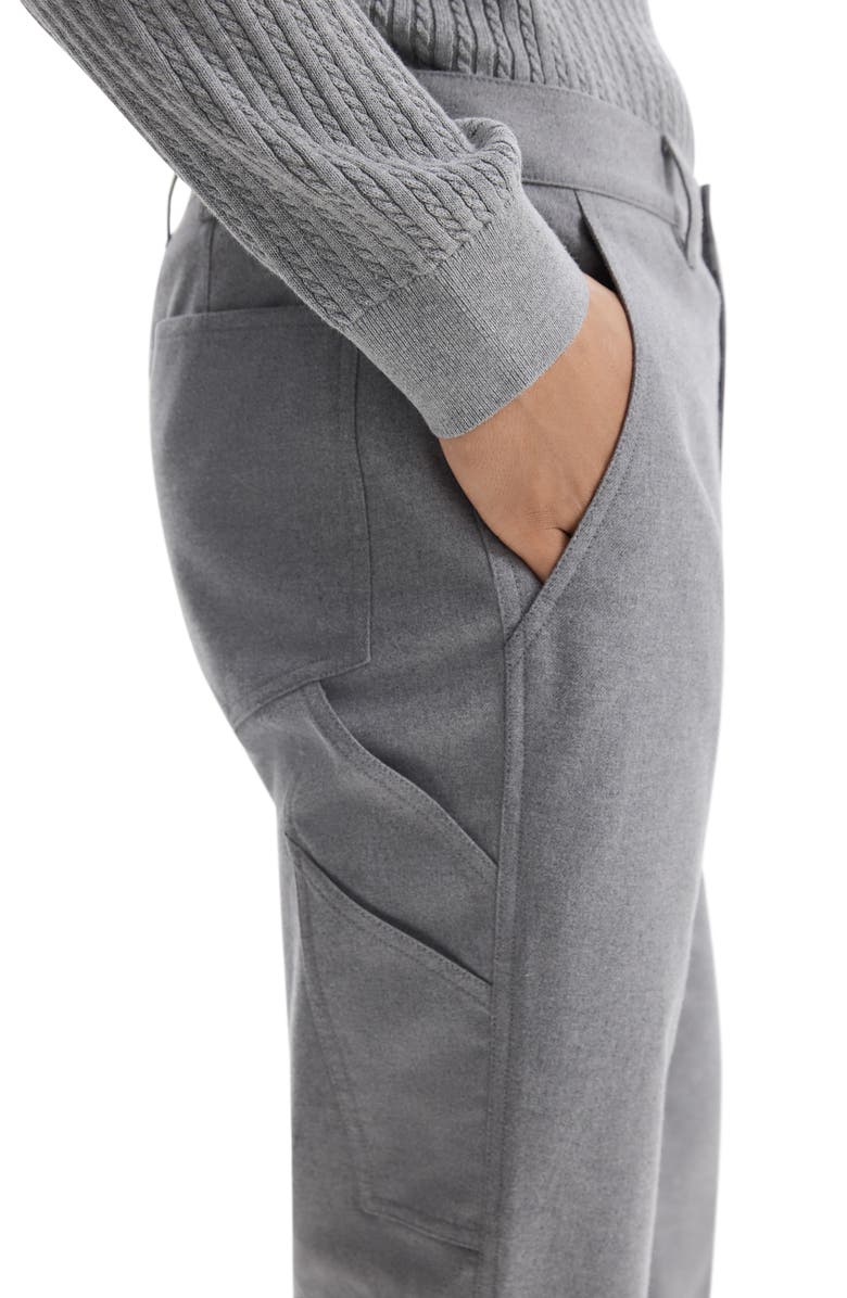 Theory Rhodes Cotton Carpenter Pants, Alternate, color, Light Ash Melange