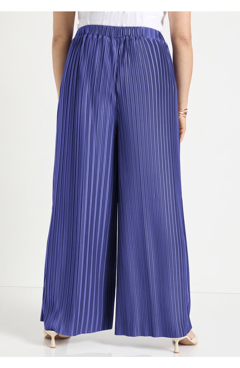June + Vie Plisse High-Rise Pants, Alternate, color, Blue Iris