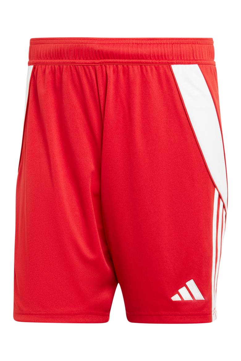 Tiro 24 Football Shorts, Alternate, color, TEAM POWER RED/ WHITE