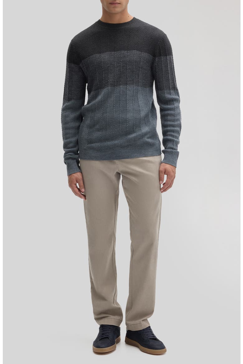 Marchetti Wool Blend Chevron Sweater, Alternate, color, SLATE