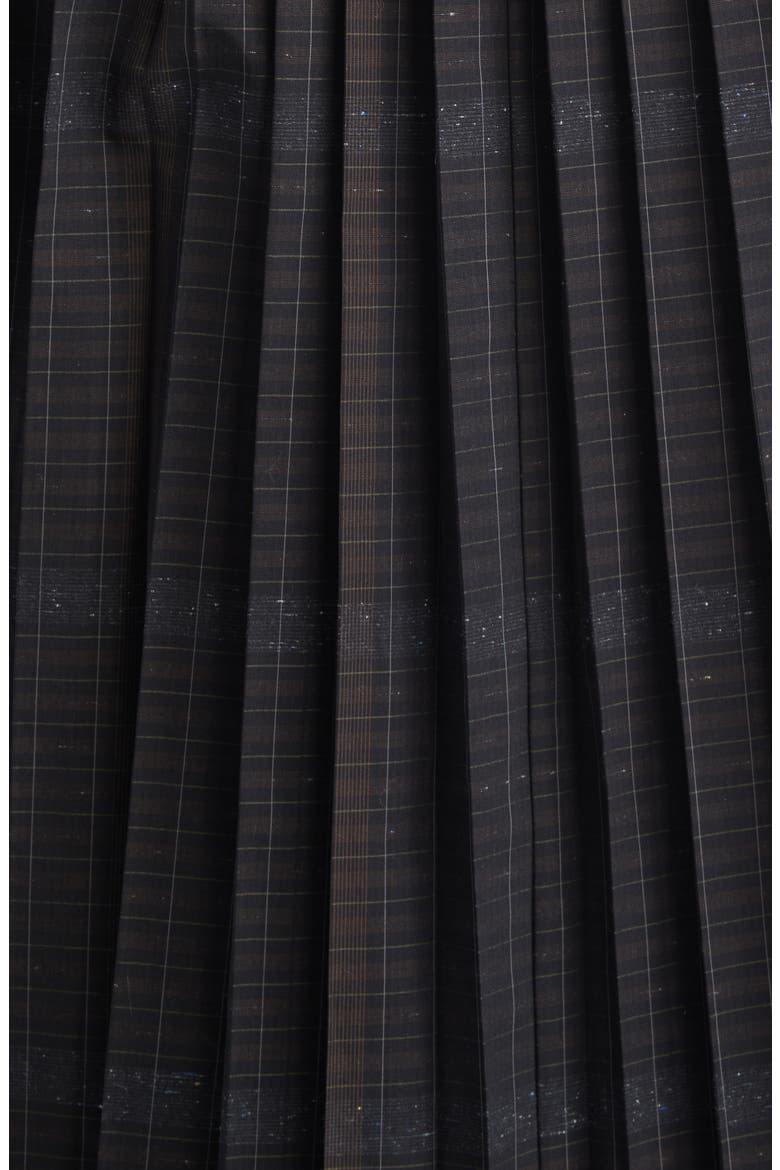 Pleated Plaid Corset Midi Skirt, Alternate, color, BLACK ARTISINAL PLAID