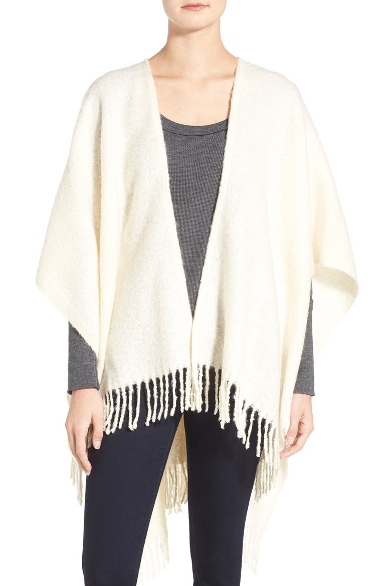 Bouclé Cape, Main, color, CREAM