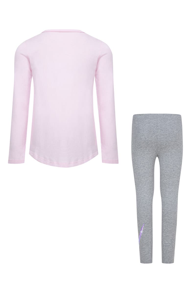 Nike Kids' Long Sleeve Top & Leggings Set, Alternate, color, 042Dk Grey