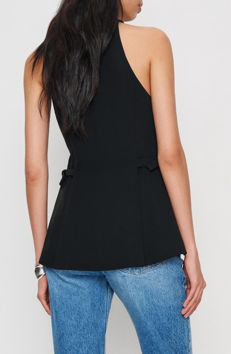 Reformation Rowe Vest, Alternate, color, Black