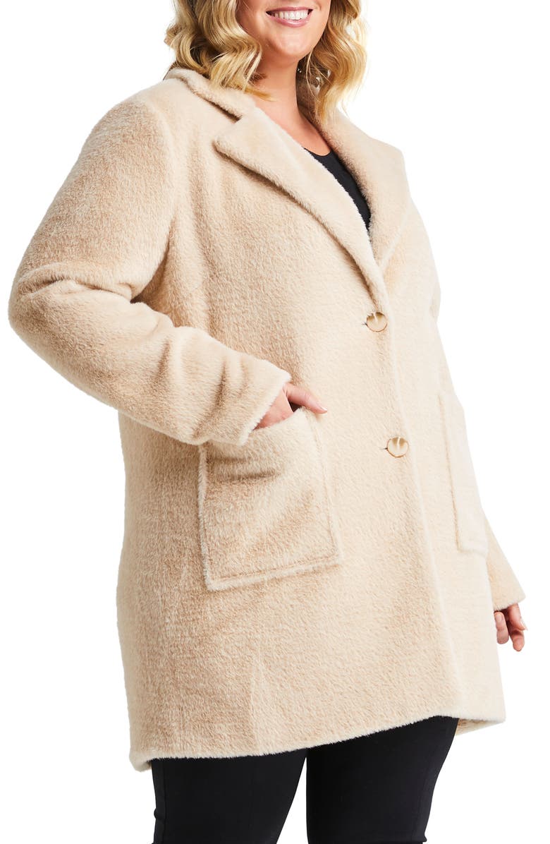 Estelle Polar Faux Fur Car Coat, Alternate, color, 