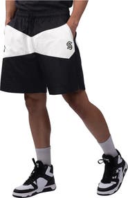 STARTER Men's Starter x NHL Black Ice Black/White Seattle Kraken Linechange Shorts