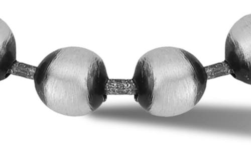 Yield Of Men Oxidized Sterling Silver Ball Chain Necklace In Metallic