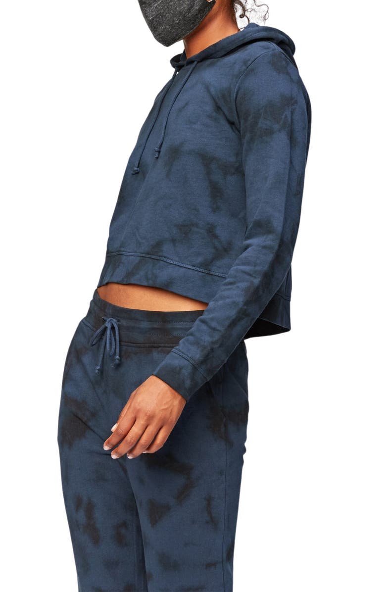 Threads 4 Thought Rory Cloud Wash Cropped Fleece Hoodie, Alternate, color, Nightsky / Black