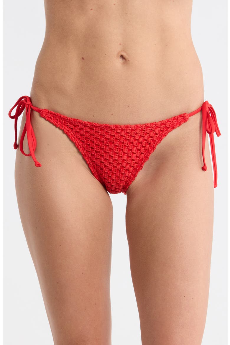 Twisted Ties Bikini Bottoms, Main, color, RED ALOHA