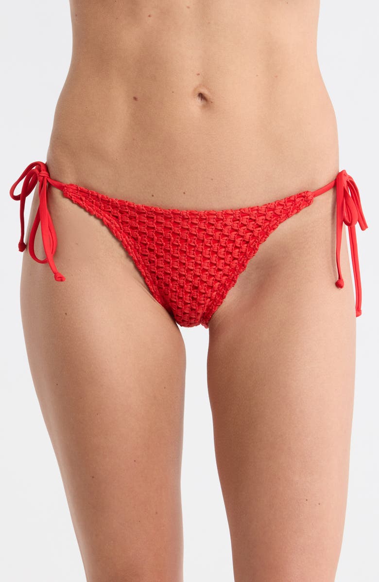 Billabong Twisted Ties Bikini Bottoms, Main, color, Red Aloha