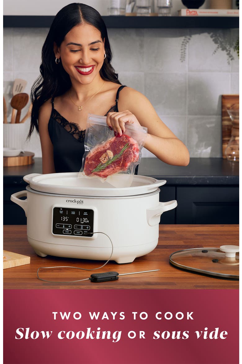 Programmable 6-Quart Slow Cooker with Sous Vide, Alternate, color, Oat Milk