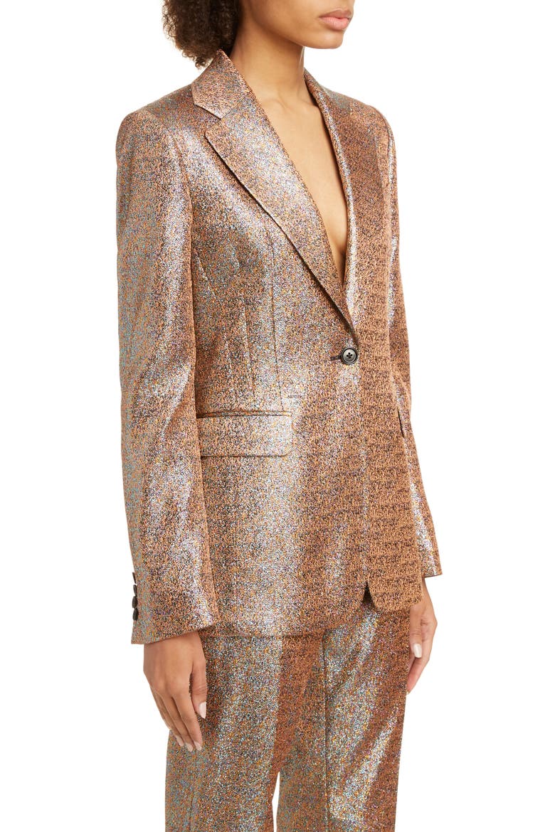 Barbilar Metallic Blazer, Alternate, color, CAM