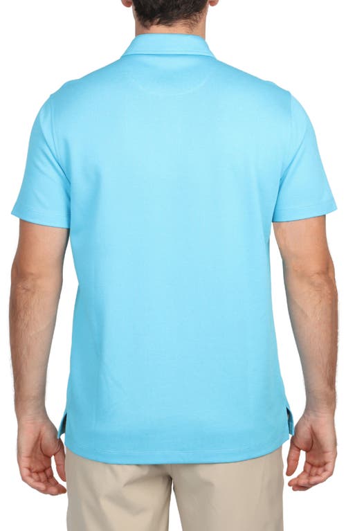 Tailorbyrd Solid Modal Blend Polo In Aqua