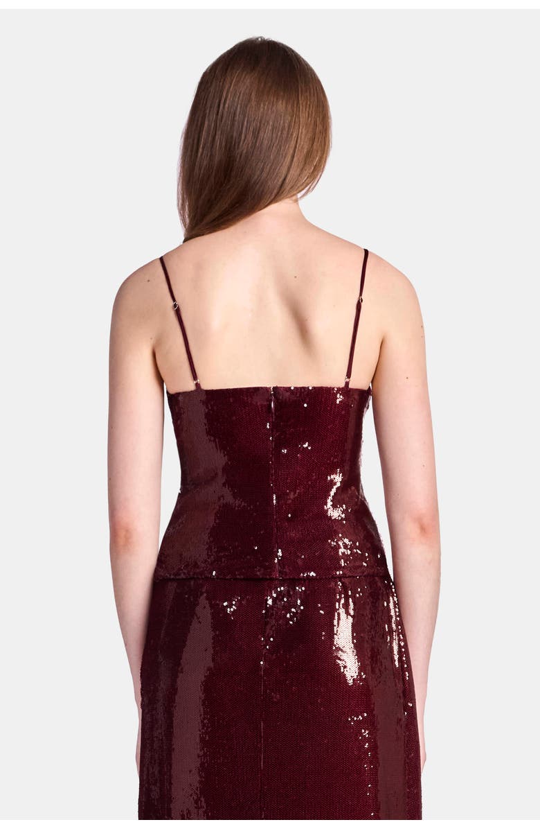 KATE BARTON Sequin Column Tank, Alternate, color, Burgundy