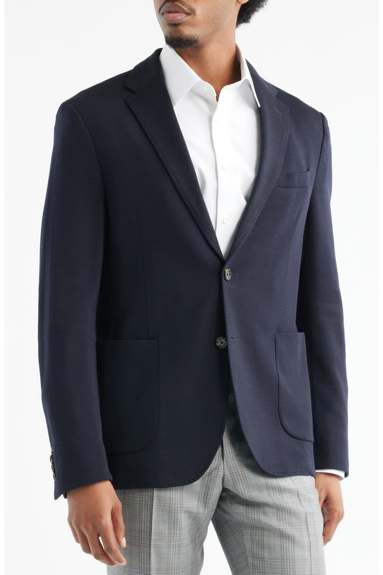 Treviso Wool & Silk Sport Coat, Alternate, color, NAVY